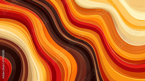 Retro funk swirling background with retro 70s style.