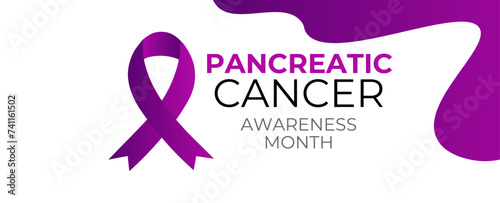 Pancreatic Cancer awareness month is observed every year in November.  is a disease in which malignant cells form in the tissues of the pancreas. banner, cover, card. Vector illustration