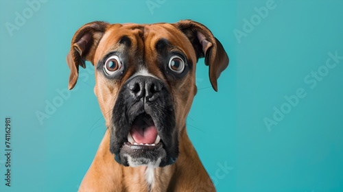 Surprised Boxer Dog with Exaggerated Expressions