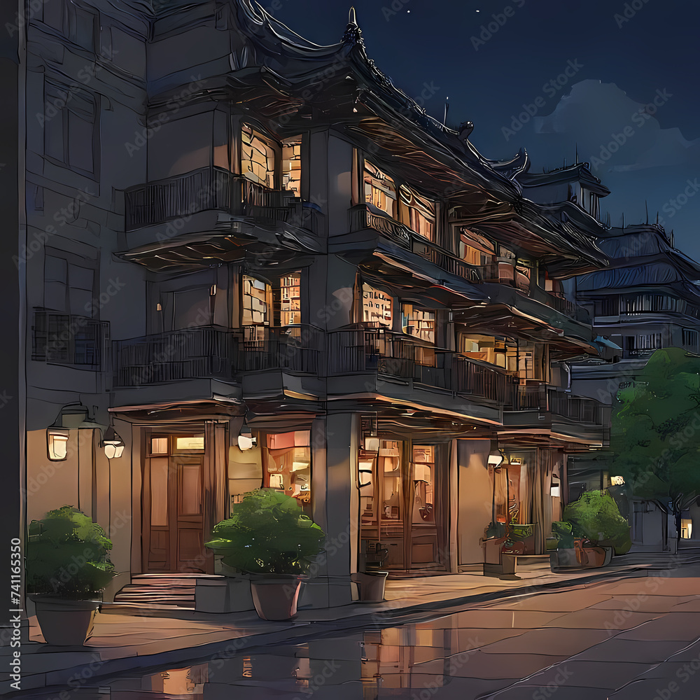 Naklejka premium Architecture by Night