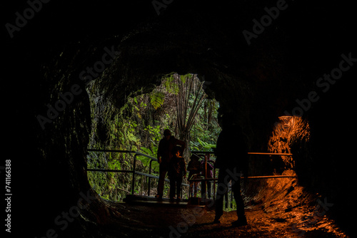 Nahuku - Thurston Lava Tube. Hawai  i Volcanoes National Park.  A lava tube  or pyroduct  is a natural conduit formed by flowing lava from a volcanic vent that moves beneath the hardened surface of 