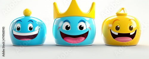 3d emoji icon with crown