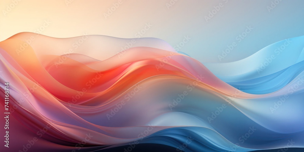 Colorful Abstract Background With Wavy Lines Generative AI Colorful Abstract Background With Wavy Lines Generative AI