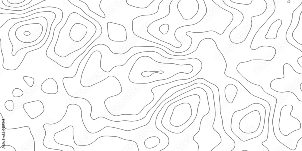 The stylized height of the topographic map contour in lines and contours isolated on transparent. Black and white topography contour lines map isolated on white background.