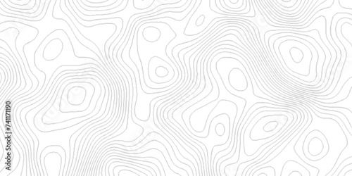The stylized height of the topographic map contour in lines and contours isolated on transparent. Black and white topography contour lines map isolated on white background. photo