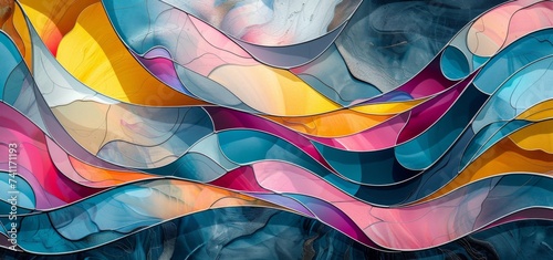 colorful liquid waves, background art, abstract seamless pattern