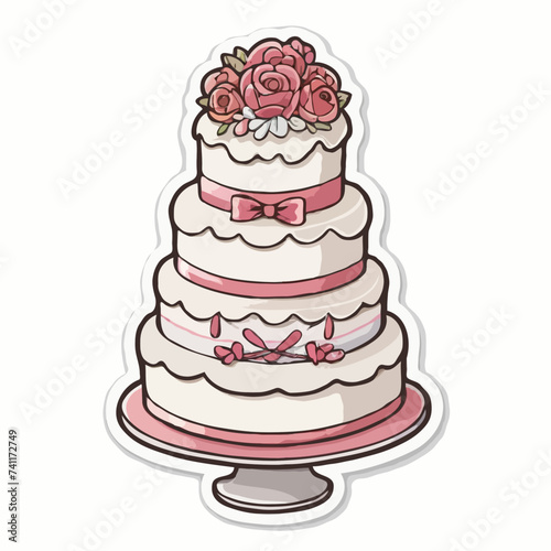 wedding cake with roses © A.Selawi