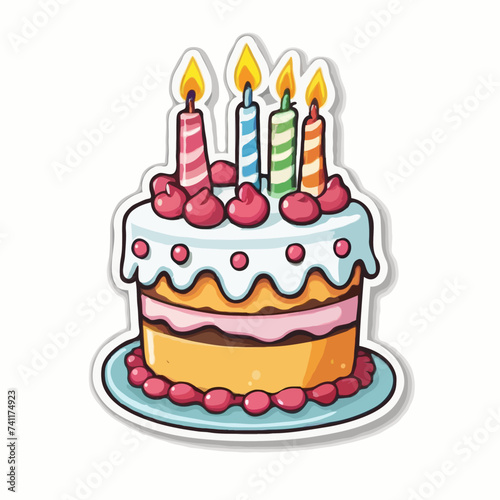 birthday cake with candles