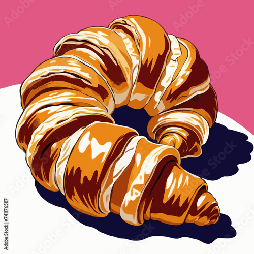 croissant isolated on white background
