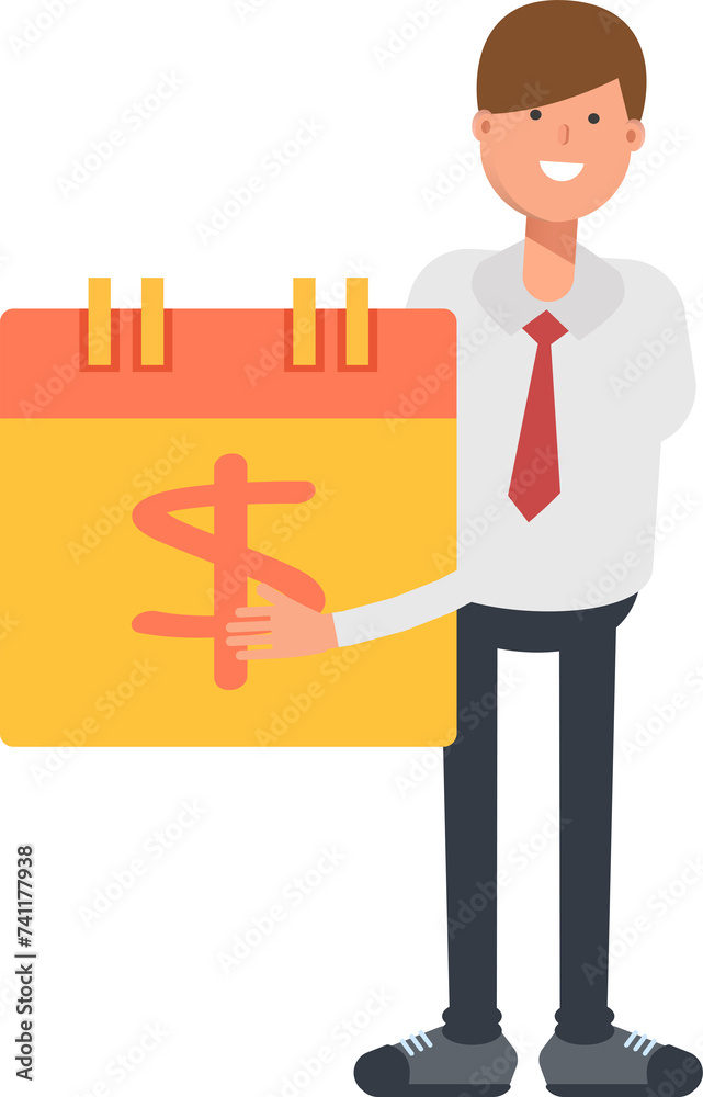 Businessman Character and Payment Date Calendar
Businessman Character and Payment Date Calendar