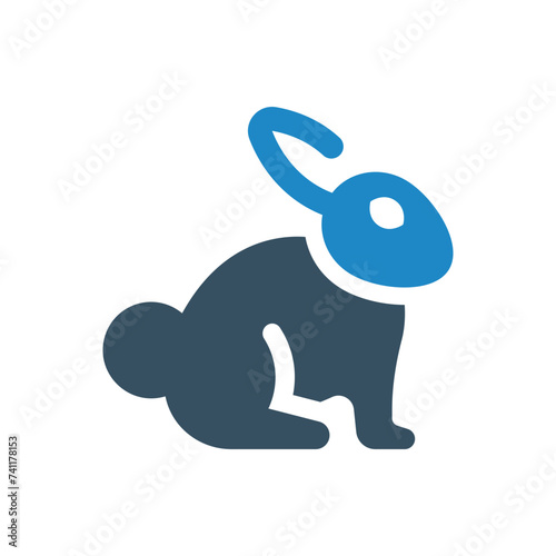 rabbit icon vector illustration