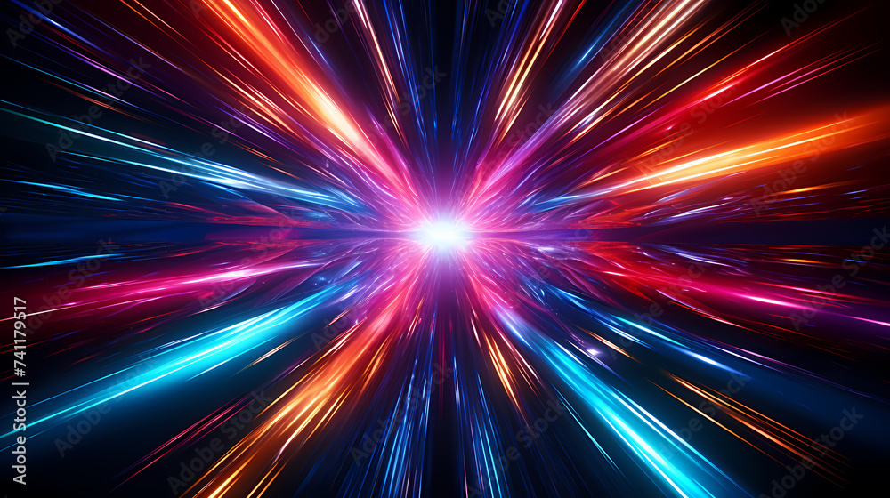 Obraz premium Horizontal colorful abstract wavy background with waves