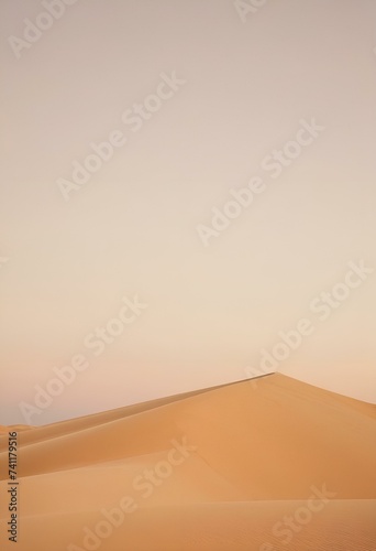 minimallist background  by sand 35mm film  ridge  sand-colored sky. Generative AI.