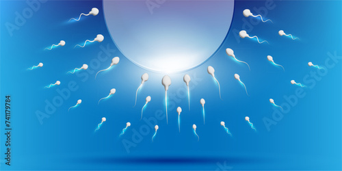 Fertility, pregnancy, sperm, egg and vitro fertilization, embryo, pregnancy, research. Editable