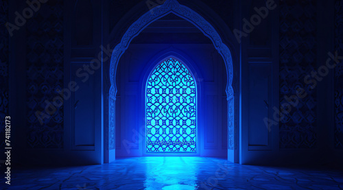 islamic mosque interior. Ramadan Kareem islamic background.