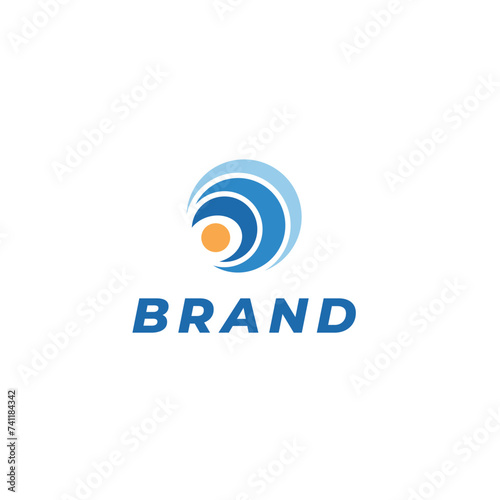 Quadro em tela Where Sun Meets Wave: A Minimalist Logo for Aquatic Lifestyles