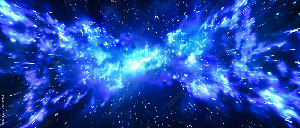 Starry night over nebula, a cosmic ballet of light and color, galaxys beauty in abstract purple Starry night over nebula, a cosmic ballet of light and color, galaxys beauty in abstract purple