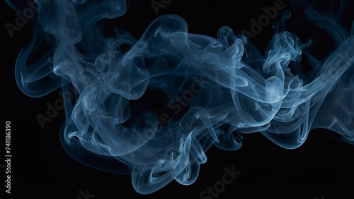 Light blue smokes on dark background