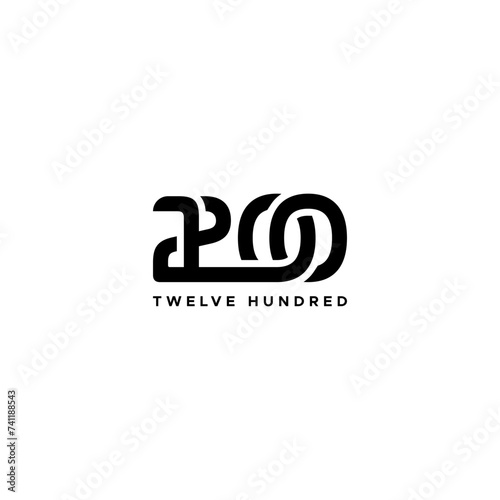 Photos Number art 2100 logo black color