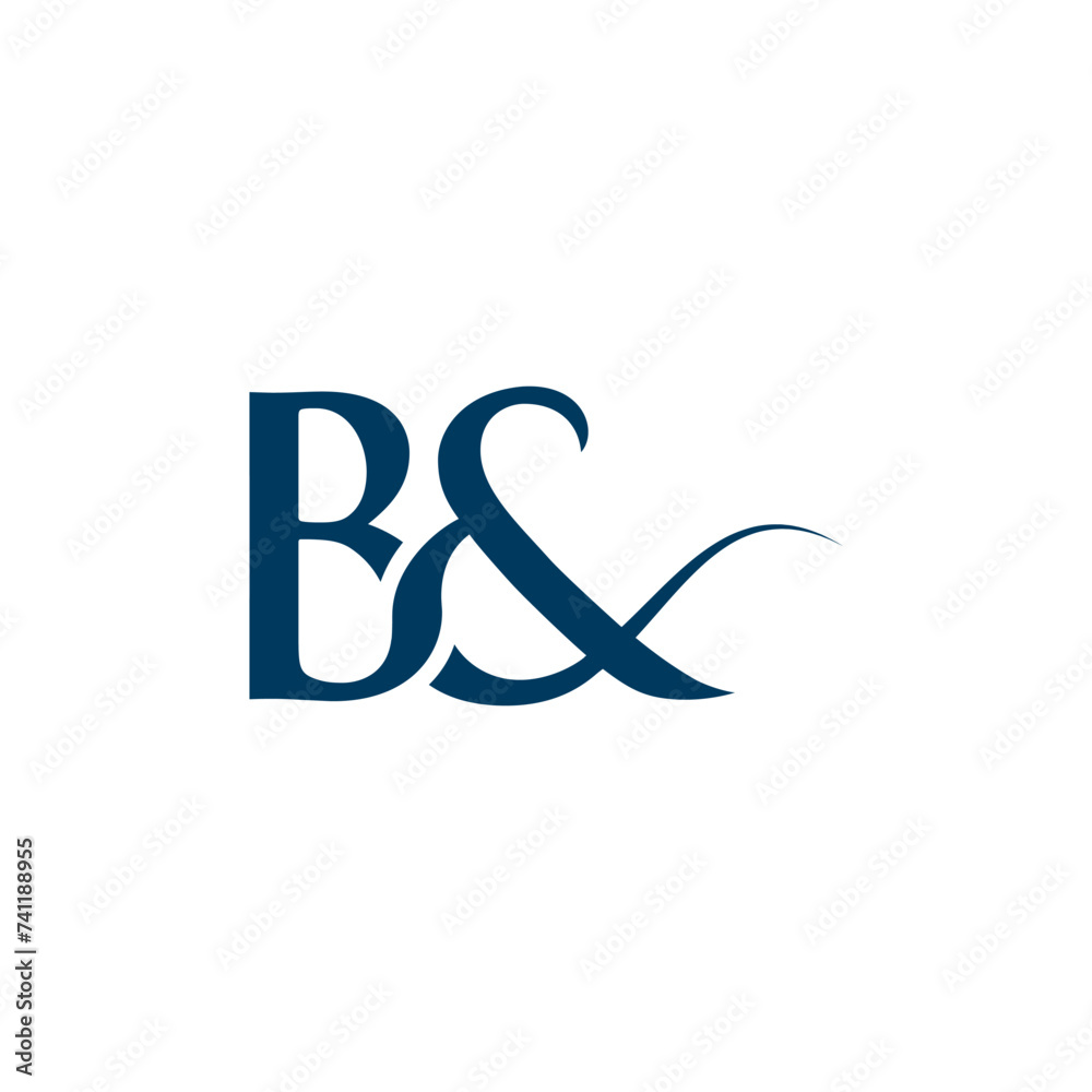 Letter B with symbol and lho blue color Letter B with symbol and lho blue color
