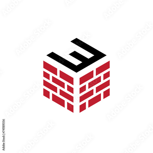 initial two letter  shield unique logo