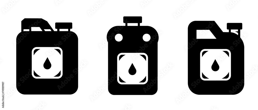 Oil bottle icon. Collection vector illustration of icons for business. Black icon design.
