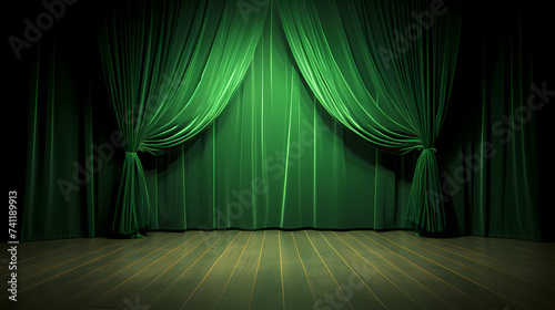 Background copy space curtains illustration