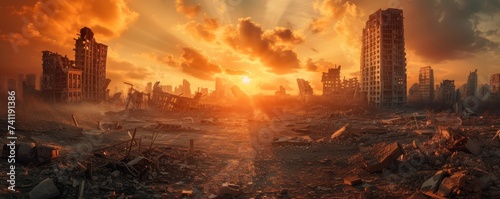 Surviving and rebuilding in a post apocalyptic Earth photo