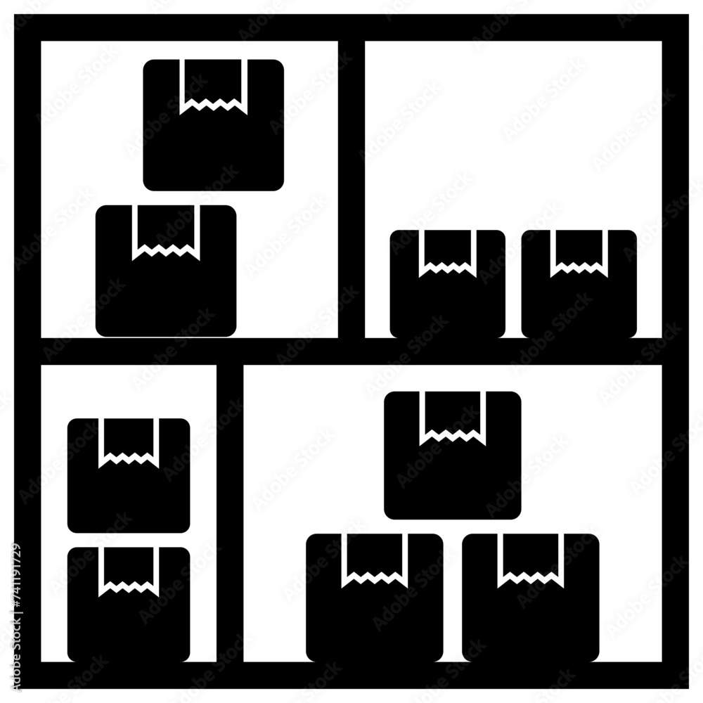 Warehouse solid icon design, storage Warehouse solid icon design, storage