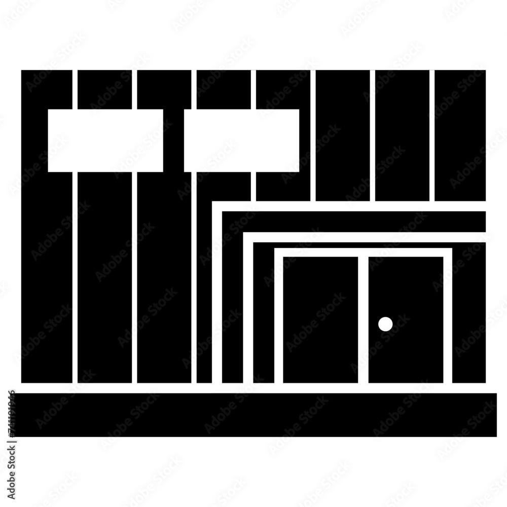 Warehouse solid icon design, storage house Warehouse solid icon design, storage house