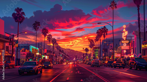 Boulevard Sunset. photo