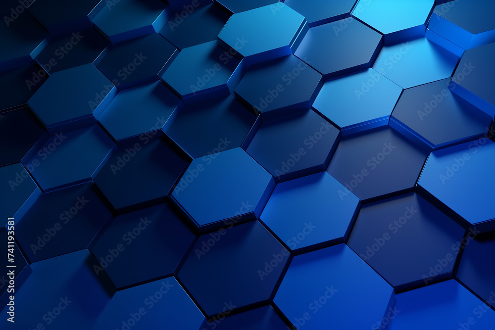Futuristic Blue Hexagonal Abstract Background, Technology and Innovation Concept Futuristic Blue Hexagonal Abstract Background, Technology and Innovation Concept