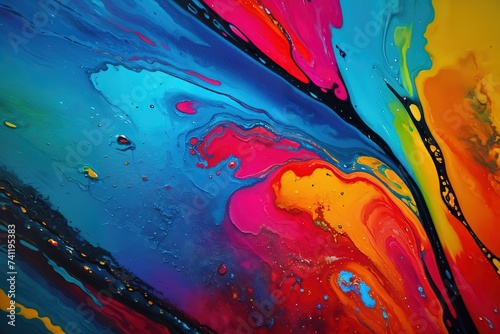 Abstract background liquid oil colourful streaks.