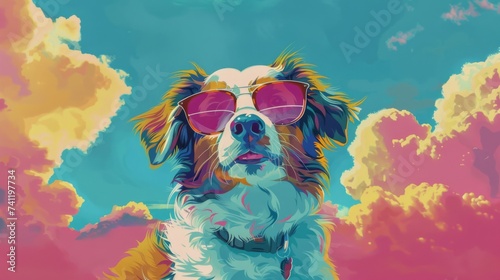 Animated story of a dogs day captured in lively pop art style heartwarming and fun photo
