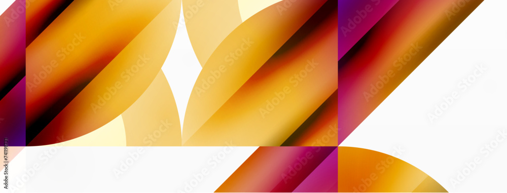 Minimalist background with square-tiled geometric circles, symphony of precise patterns. Interlocking shapes create tranquil yet captivating backdrop, blending modernity and structured elegance Minimalist background with square-tiled geometric circles, symphony of precise patterns. Interlocking shapes create tranquil yet captivating backdrop, blending modernity and structured elegance