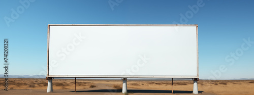 Large empty blank white billboard. Used for mock ups and others. 