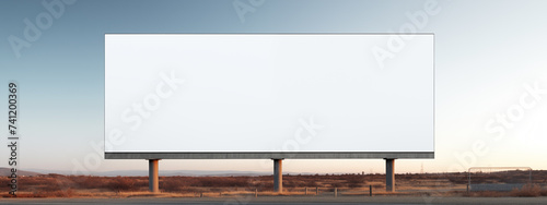 Large empty blank white billboard. Used for mock ups and others.
