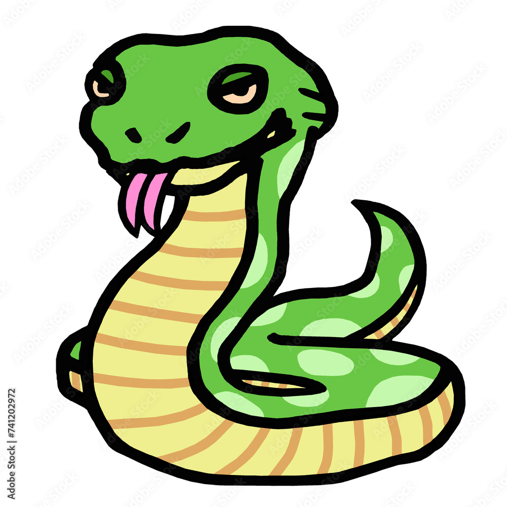 Fototapeta premium ヘビ イラスト