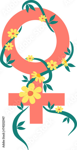 Female Symbol in SVG vector.