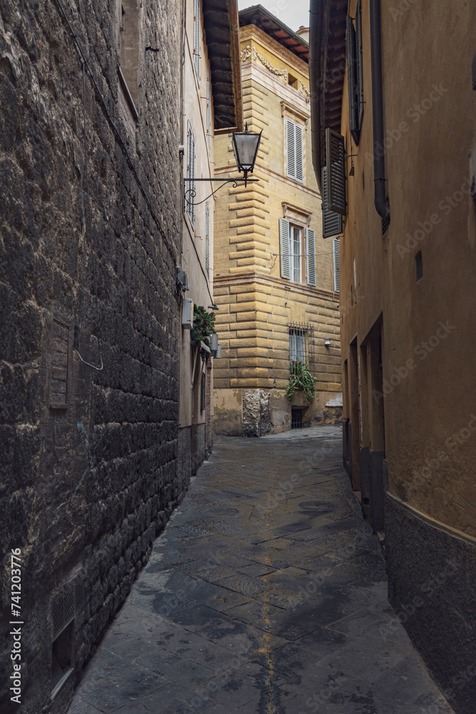 Street in Siena, Tuscany, Italy