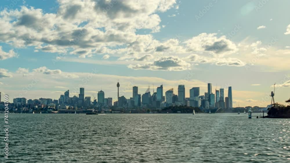 Hyperlapse from Manly Ferry POV, moving quickly towards Sydney, Australia. Hyperlapse from Manly Ferry POV, moving quickly towards Sydney, Australia.