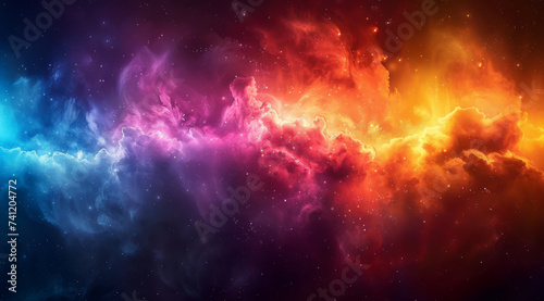 Colorful digital artwork resembling a cosmic nebula with vibrant hues  ai generated