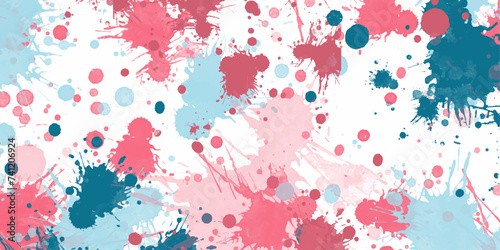 Paint stains seamless splatter pattern, spray blots Colorful background. Paint transparent stains vector seamless grunge background. Abstract hand painted backgrounds. Aquarelle colorful texture.