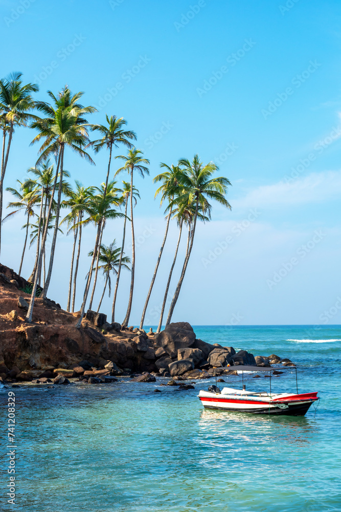 Beautiful Indian Ocean coastline on the island of Sri Lanka, Mirissa. Beautiful Indian Ocean coastline on the island of Sri Lanka, Mirissa.