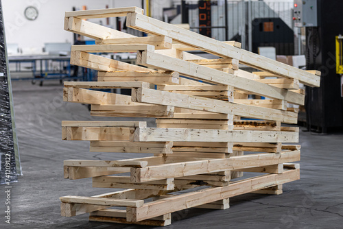 Stack of Crate Bases for shipping to customers