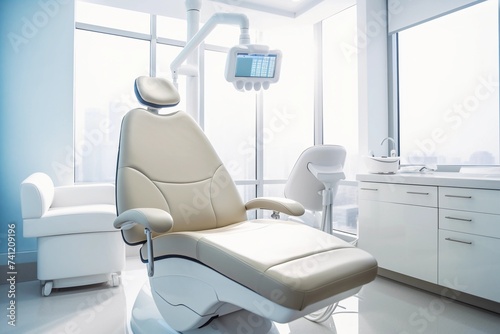 Futuristic Dental Clinic Interior: Where Technology Meets Oral Health