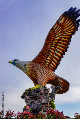 eagle symbol of Langkawi island in town of Kuah of Langkawi island in Malaysia