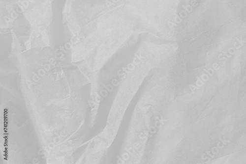 Wrinkled or crumpled white stencil paper, waxed sheet