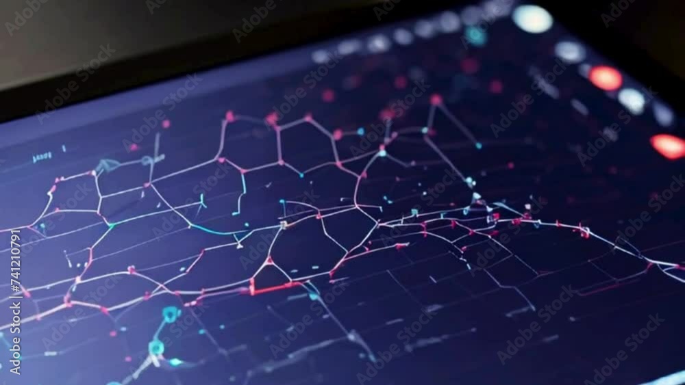 machine learning algorithms in a structured network displayed by tablet screen