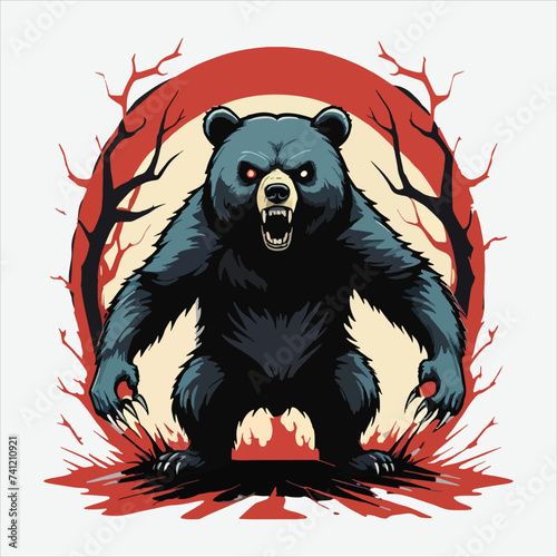 vector mad bear attack
